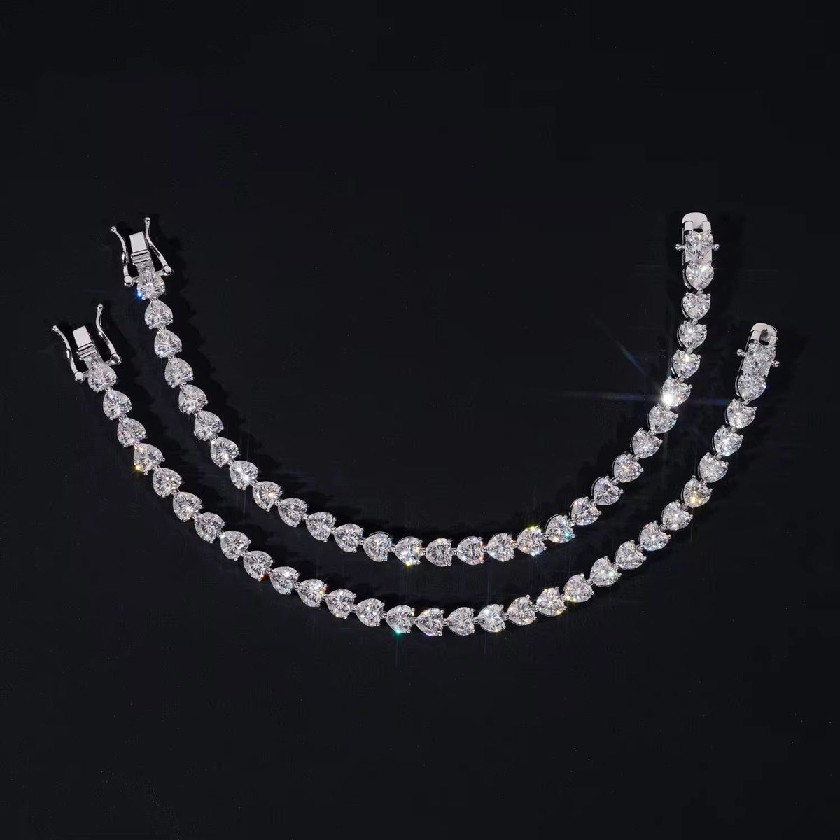 5mm Heart Cut Tennis Bracelet