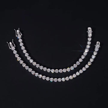 5mm Heart Cut Tennis Bracelet