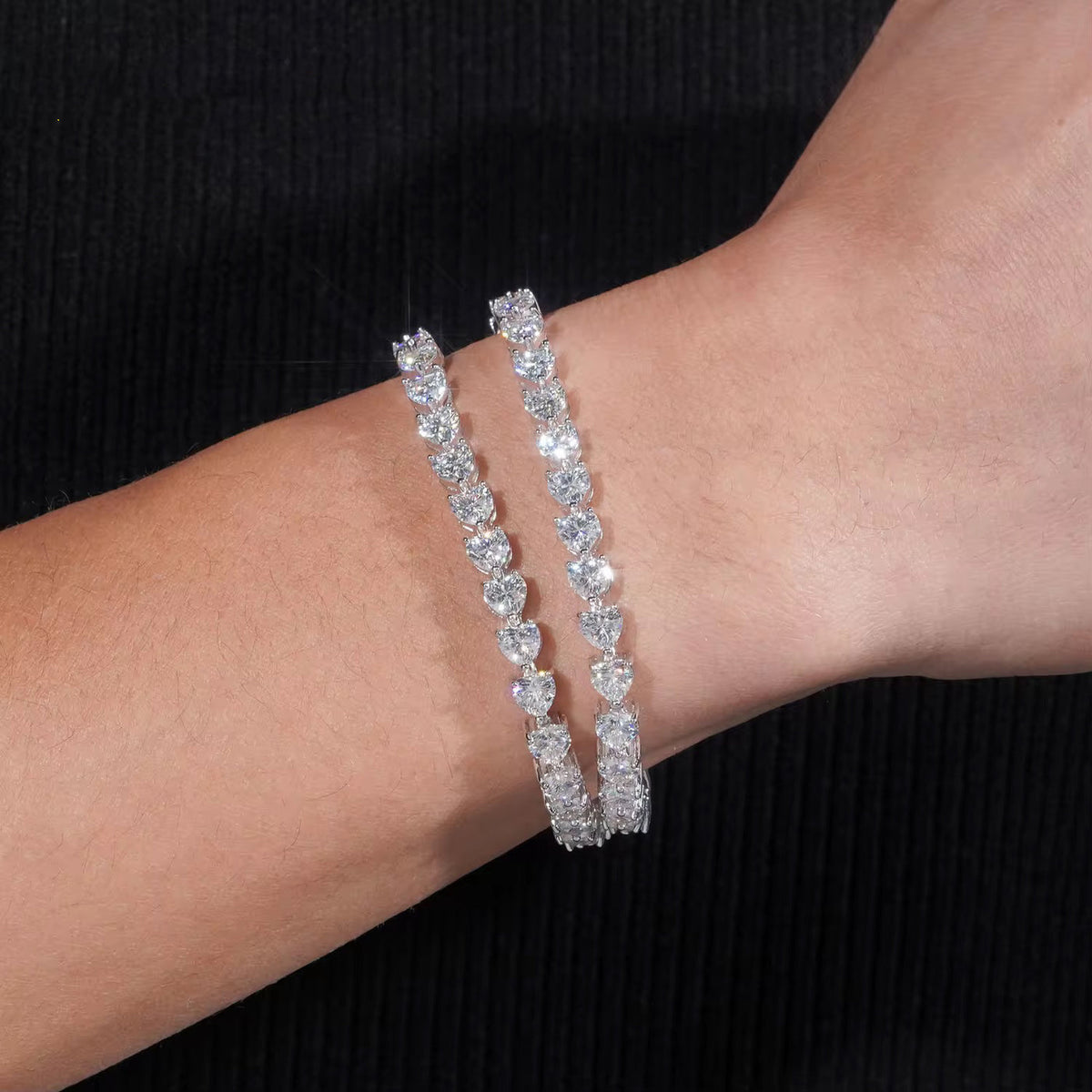 5mm Heart Cut Tennis Bracelet