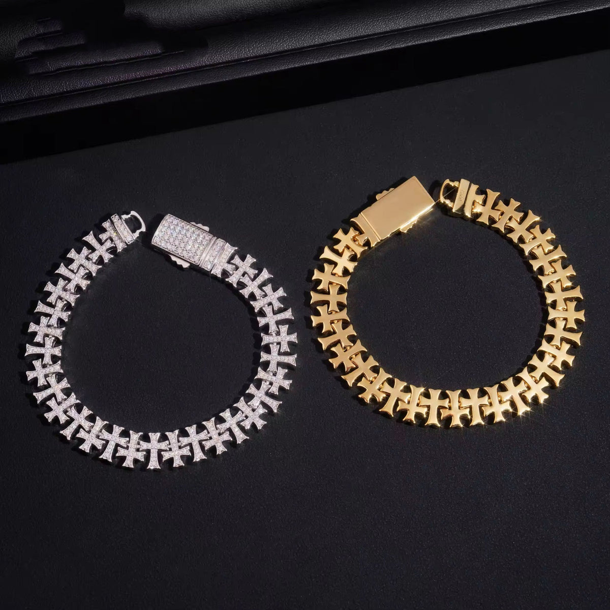 Mens Chrome Heart Bracelet